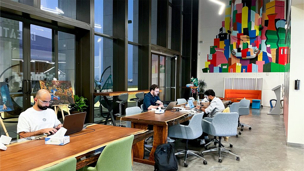 M7 Msheireb Coworking space with people working.