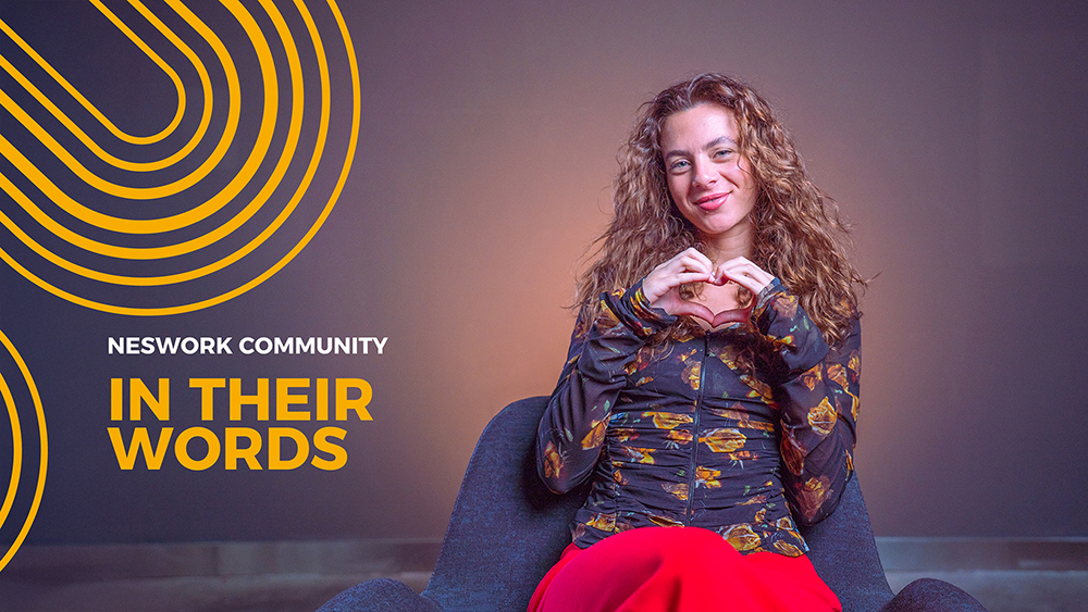 Nestwork Community Member posting with heart.